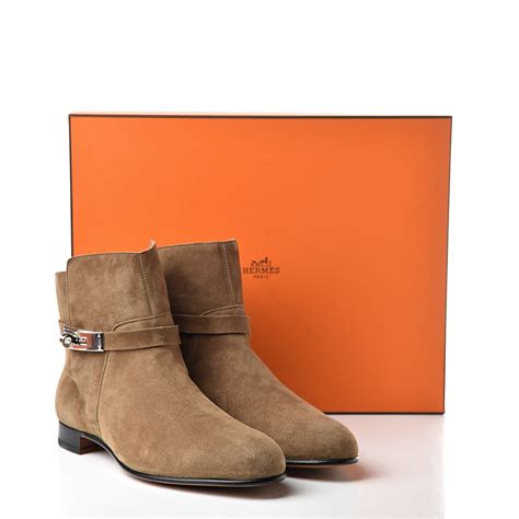 hermes suede scooter boots|hermes ankle boots.